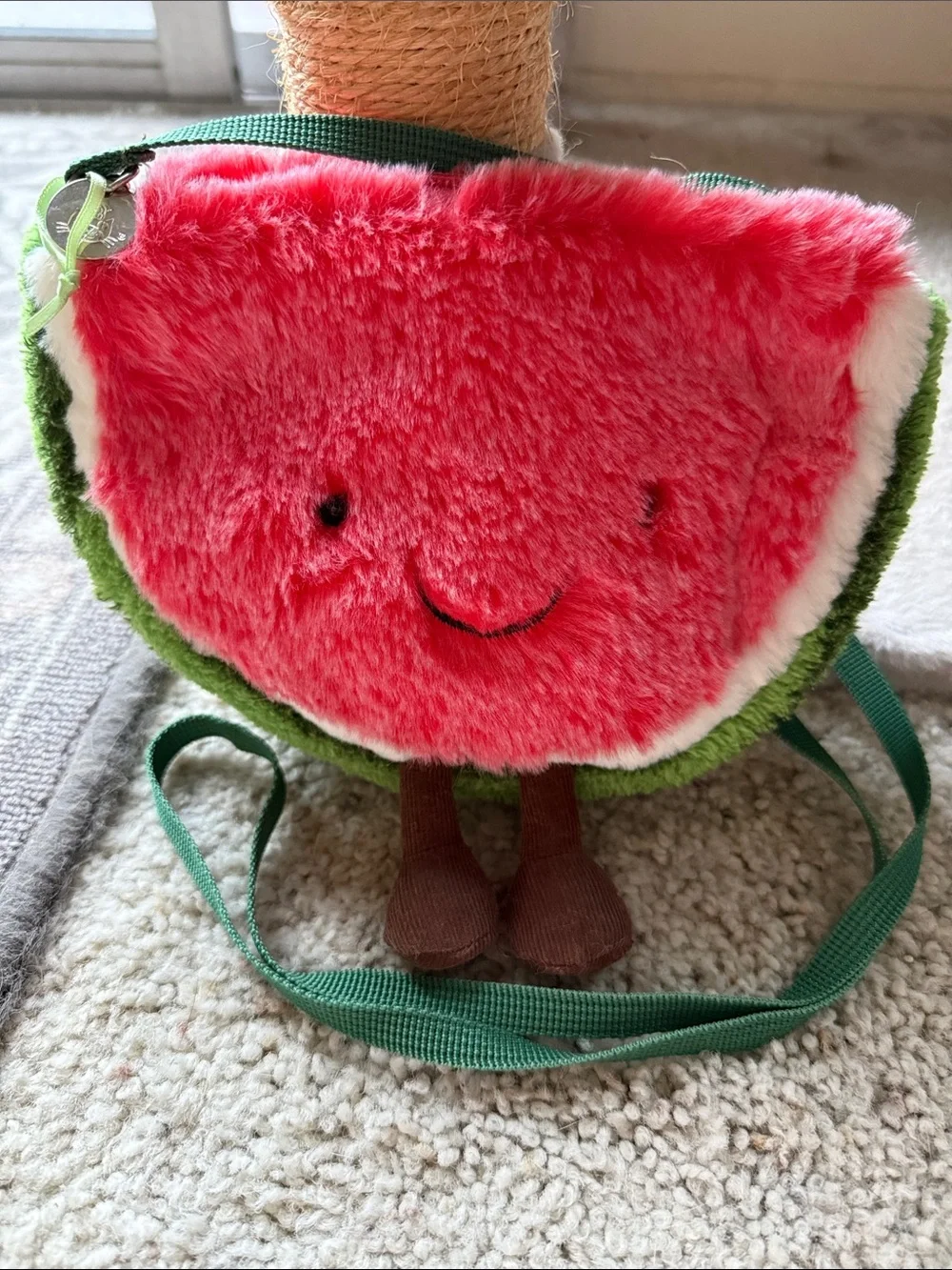 Jellycat Plush Watermelon Crossbody Bag - Pink & Green